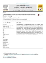 Emergency Purchasing Situations: Implications For Consumer Decision-Making / SAMSON, A., VOYER, B.G. | Samson, Alain. Author