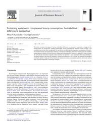 Explaining variation in conspicuous luxury consumption: An individual differences perspective / Minas KASTANAKIS, Georges BALABANIS | Kastanakis, Minas - Professeur à ESCP Business School. Author