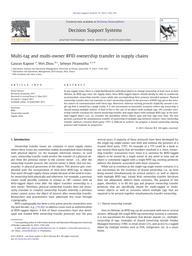 Multi-tag and multi-owner RFID ownership transfer in supply chains / Gaurav KAPOOR ; Wei ZHOU ; Selwyn PIRAMUTHU | KAPOOR, Gaurav. Author