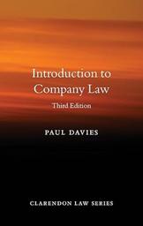 Introduction to Company Law / DAVIES Paul | DAVIES, Paul