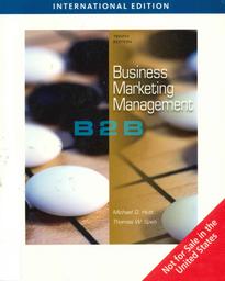 Business marketing management : B2B / Michael D. Hutt | HUTT, Michael D.. Author